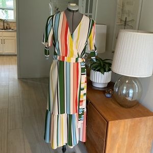 Vibrant, mango dress